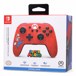 PowerA Here We Go Mario Noir, Rouge Bluetooth/USB Manette de jeu Analogique Nintendo Switch - Vue supplémentaire 10