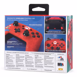 PowerA Here We Go Mario Noir, Rouge Bluetooth/USB Manette de jeu Analogique Nintendo Switch - Vue supplémentaire 11