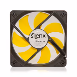 SilenX EFX-12-12 système de refroidissement d’ordinateur Boitier PC Ventilateur Jaune