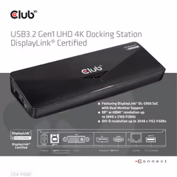 CLUB3D CSV-3103D The Club 3D Universal USB 3.1 Gen 1 UHD 4K Docking station DisplayLink™ - Vue supplémentaire 11