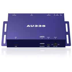 BrightSign AU335, Bleu, M2TS, MOV, TS, AAC, AC3, EAC3, MP2, MP3, MP4, WAV, Flash, Dolby Atmos, 100 Mbit/s