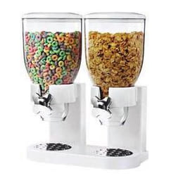 Honey-Can-Do KCH-06123 boîte hermétique alimentaire Ovale Distributeur 1 L Transparent, Blanc