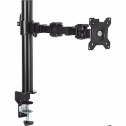 Support TV - Amazon Basics - Bras de support Simple - Acier - Noir - Hauteur réglable