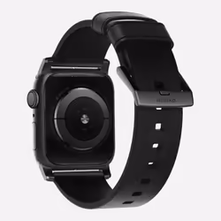Nomad NM1A41BM00 accessoire intelligent à porter sur soi Bande Noir Cuir, Acier inoxydable