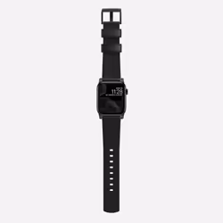 Nomad NM1A41BM00 accessoire intelligent à porter sur soi Bande Noir Cuir, Acier inoxydable