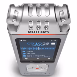 Philips DVT4115 Digital Voice Tracer Carte flash Chrome, Argent - Vue supplémentaire 5