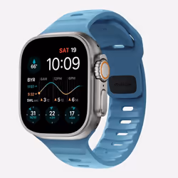 Nomad NM01008385, Bracelet de montre, Apple, watch, Caoutchouc, Bleu, 135 mm
