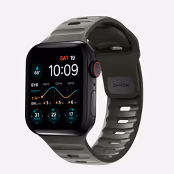 Nomad Sport Band, Bracelet de montre, Apple, Watch, Aluminium, Caoutchouc, Vert, 135 mm