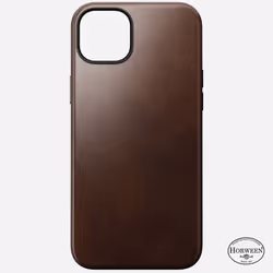 Nomad Modern Leather Case, Housse, Apple, iPhone 15 Plus, 17 cm (6.7"), Marron