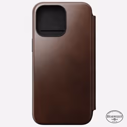 Nomad Modern Leather Folio, Folio, Apple, iPhone 15 Pro Max, 17 cm (6.7"), Marron