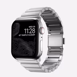 Nomad NM1A4HSXS0, Bande, Montre de sport, Argent, Apple, Apple Watch Series 7, 6, SE, and all previous versions of Apple Watc ...