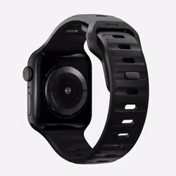 Nomad Sport Strap Bande Noir Aluminium, Caoutchouc