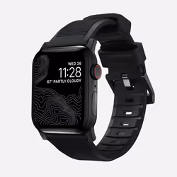 Nomad NM1A41BN00, Bande, Smartwatch, Noir, Apple, Apple Watch Series 7, 6, SE, and all previous versions of Apple Watch, Caou ...