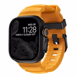 Nomad Bracelet Rocky Point pour Apple Watch 42mm / 44mm / 45mm / 49mm - Soleil / Noir - NM014810858