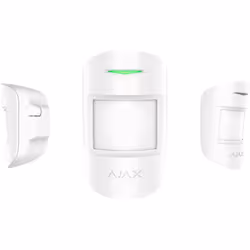 Ajax MotionProtect, Capteur infrarouge passif (PIR), Sans fil, 868.0 – 868.6, 868.7 – 869.2, 12 m, 20 kg, Plafond/mur