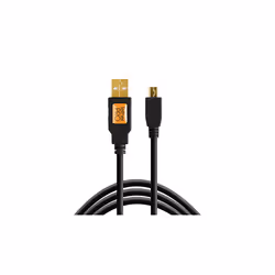 Tether Tools CU5450, 4,6 m, USB A, Mini-USB B, USB 2.0, 480 Mbit/s, Noir