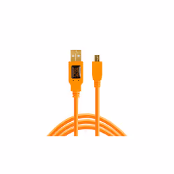 Tether Tools CU5451, 4,6 m, USB A, Mini-USB B, USB 2.0, 480 Mbit/s, Orange