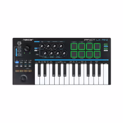 Nektar Impact LX Mini, 25 touche(s), Boutons, Rotatif, Noir, Noir, Vert, USB