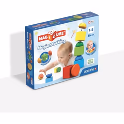 Blocs magnétiques - GEOMAG - Magicube 061 - 8 pièces - Empilables - Plastique recyclé