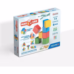 Jeu de construction magnétique - GEOMAG - Magicube Recycled Creative Set - 8 pièces - Plastique recyclé - Dès 1 an