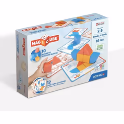 Blocs magnétiques - GEOMAG - Magicube Blocks & Cards - 16 pièces - Éducatif - Plastique recyclé