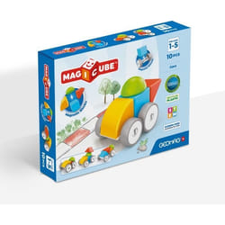 Blocs magnétiques - GEOMAG - Magicube 308 - 10 pièces - Formes variées - Véhicules - Plastique recyclé