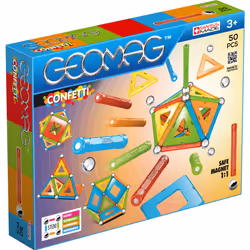 Geomag Confetti 50 pcs, Jouet à aimant néodyme, 3 an(s), Multicolore