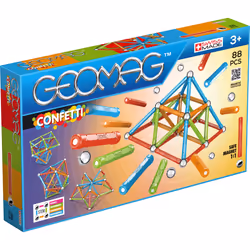 Geomag Confetti 88 pcs, Jouet à aimant néodyme, 3 an(s), Multicolore