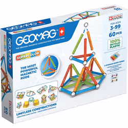Geomag Super Color Recycled, Jouet à aimant néodyme, 3 an(s), Multicolore