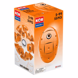 Geomag KOR 2.0 Pantone 151 Orange 55 pcs, Jouet à aimant néodyme, 5 an(s), Orange