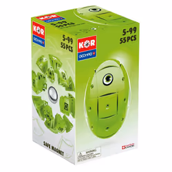Geomag KOR 2.0 Pantone 375 Green 55 pcs, Jouet à aimant néodyme, 5 an(s), Vert