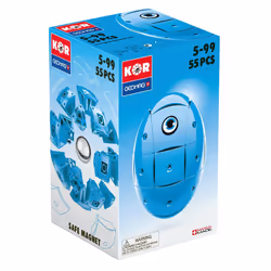 Geomag KOR 2.0 Pantone 299 Blue 55 pcs, Jouet à aimant néodyme, 5 an(s), Bleu