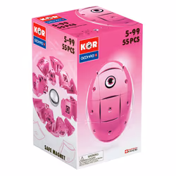 Geomag KOR 2.0 Pantone Pink 55 pcs, Jouet à aimant néodyme, 5 an(s), Rose