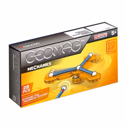 Geomag Mechanics M0 28 pcs, Jouet à aimant néodyme, 5 an(s), Bleu, Orange