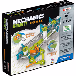 Geomag Mechanics Gravity RE Race Track, Jouet à aimant néodyme, 8 an(s), Vert, Argent