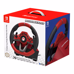 Hori Mario Kart Racing Wheel Pro Deluxe Volant + Pédales Nintendo Switch Noir Rouge - Vue supplémentaire 8