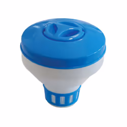 Distributeur de chlore flottant petit modèle. Capacité : 8 galets Couleur : Bleu Diamètre des galets : 38 mm Marque : KOKIDO  ...