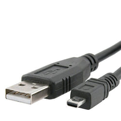 eForCity UC-E6 USB Cable câble d'appareil photo 1,5 m Noir