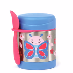 Skip Hop SH252381, Vase, Rond, 0,325 L, Bleu, Rose, Acier inoxydable, Acier inoxydable, Dévissable