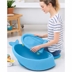 Skip Hop Moby Smart Sling 3-Stage Tub baignoire pour bébés Plastique Bleu - Vue supplémentaire 9