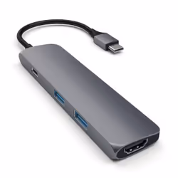 Satechi ST-CMAM, USB 3.2 Gen 1 (3.1 Gen 1) Type-C, Gris, HDMI, USB 3.2 Gen 1 (3.1 Gen 1) Type-A, USB 3.2 Gen 1 (3.1 Gen 1) Ty ...