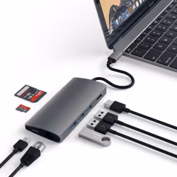 Satechi Multi-Port Adapter V2 Dock st. USB 3.2 Gen 1 (3.1 Gen 1) Type-C Gris - Vue supplémentaire 5