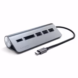 Satechi ST-TCHCRM, USB 3.2 Gen 1 (3.1 Gen 1) Type-C, Gris, MicroSD (TransFlash), SD, USB 3.2 Gen 1 (3.1 Gen 1) Type-A, USB, 1 ...