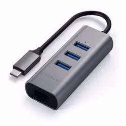 Satechi ST-TC2N1USB31AM, USB 3.2 Gen 1 (3.1 Gen 1) Type-C, IEEE 802.3, IEEE 802.3ab, IEEE 802.3u, Gris, USB 3.2 Gen 1 (3.1 Ge ...