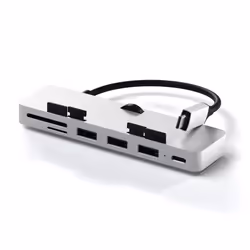 Satechi ST-TCIMHS, USB 3.2 Gen 1 (3.1 Gen 1) Type-C, Argent, MicroSD (TransFlash), SD, USB 3.2 Gen 1 (3.1 Gen 1) Type-A, USB  ...