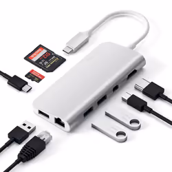 Satechi ST-TCMM8PAS station d'accueil Avec fil USB 3.2 Gen 1 (3.1 Gen 1) Type-C Argent - Vue supplémentaire 4