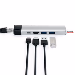 Satechi ST-TCPHES station d'accueil USB 3.2 Gen 1 (3.1 Gen 1) Type-C Argent - Vue supplémentaire 5