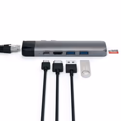 Satechi ST-TCPHEM station d'accueil Thunderbolt 3 Gris