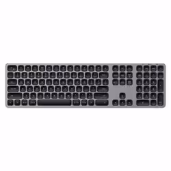 Satechi ST-AMBKM, Taille réelle (100 %), Bluetooth, Contacteur de touche semi-mécanique, QWERTY, Noir, Gris