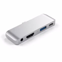 Satechi ST-TCMPHS, USB 3.2 Gen 1 (3.1 Gen 1) Type-C, Argent, 3,5mm, HDMI, USB 3.2 Gen 1 (3.1 Gen 1) Type-A, USB 3.2 Gen 1 (3. ...